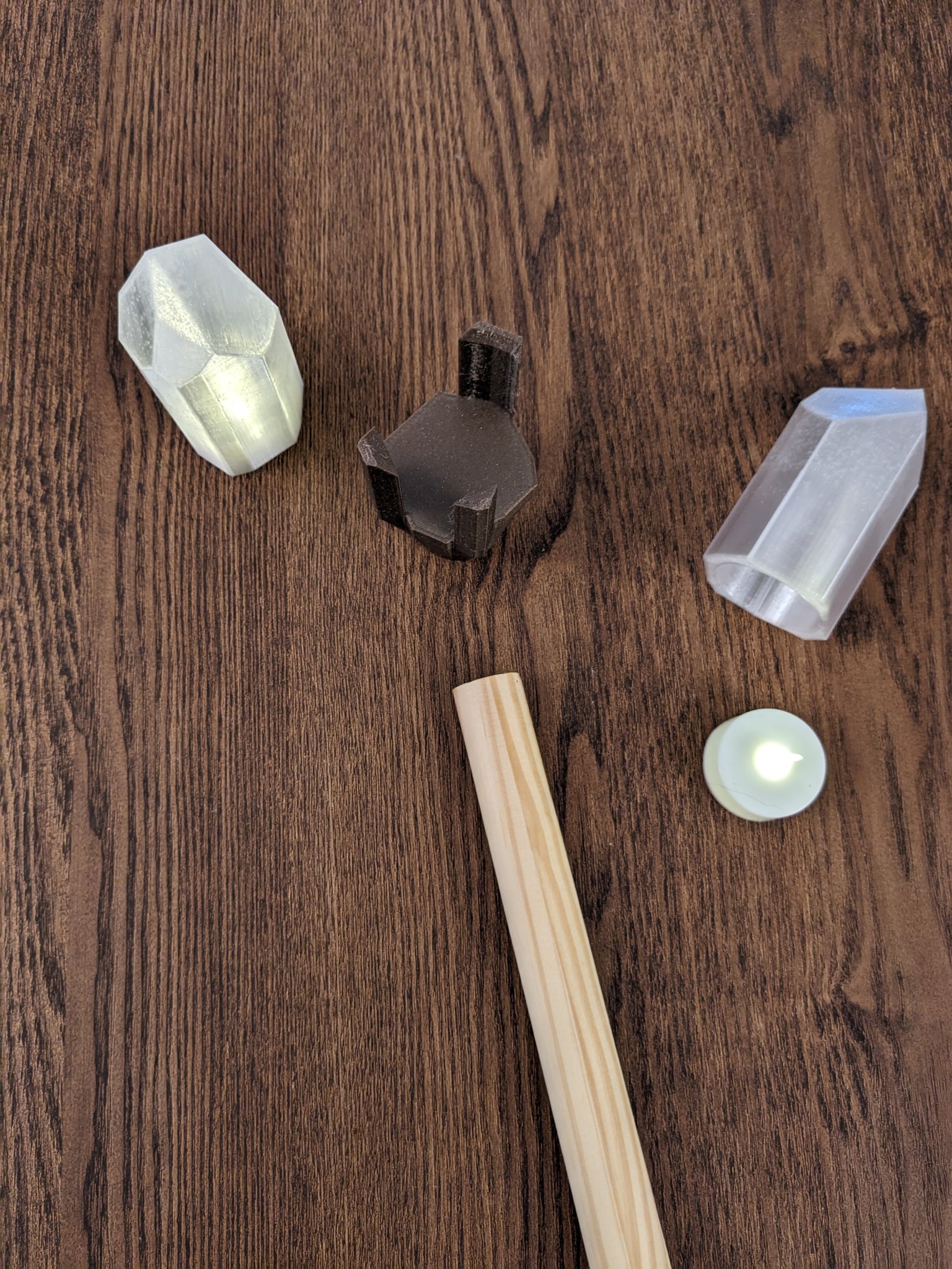 Đầu gậy phép thuật thủy tinh cho trang phục phù thủy