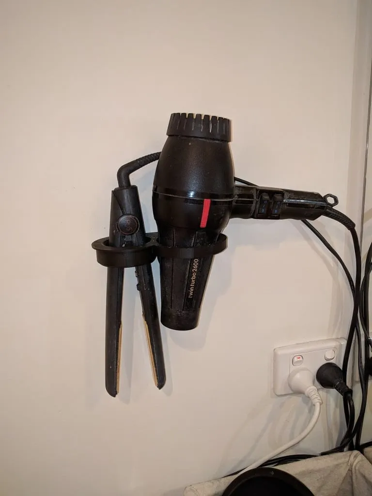 Giá treo máy sấy tóc V2 với thanh chéo cho máy duỗi tóc