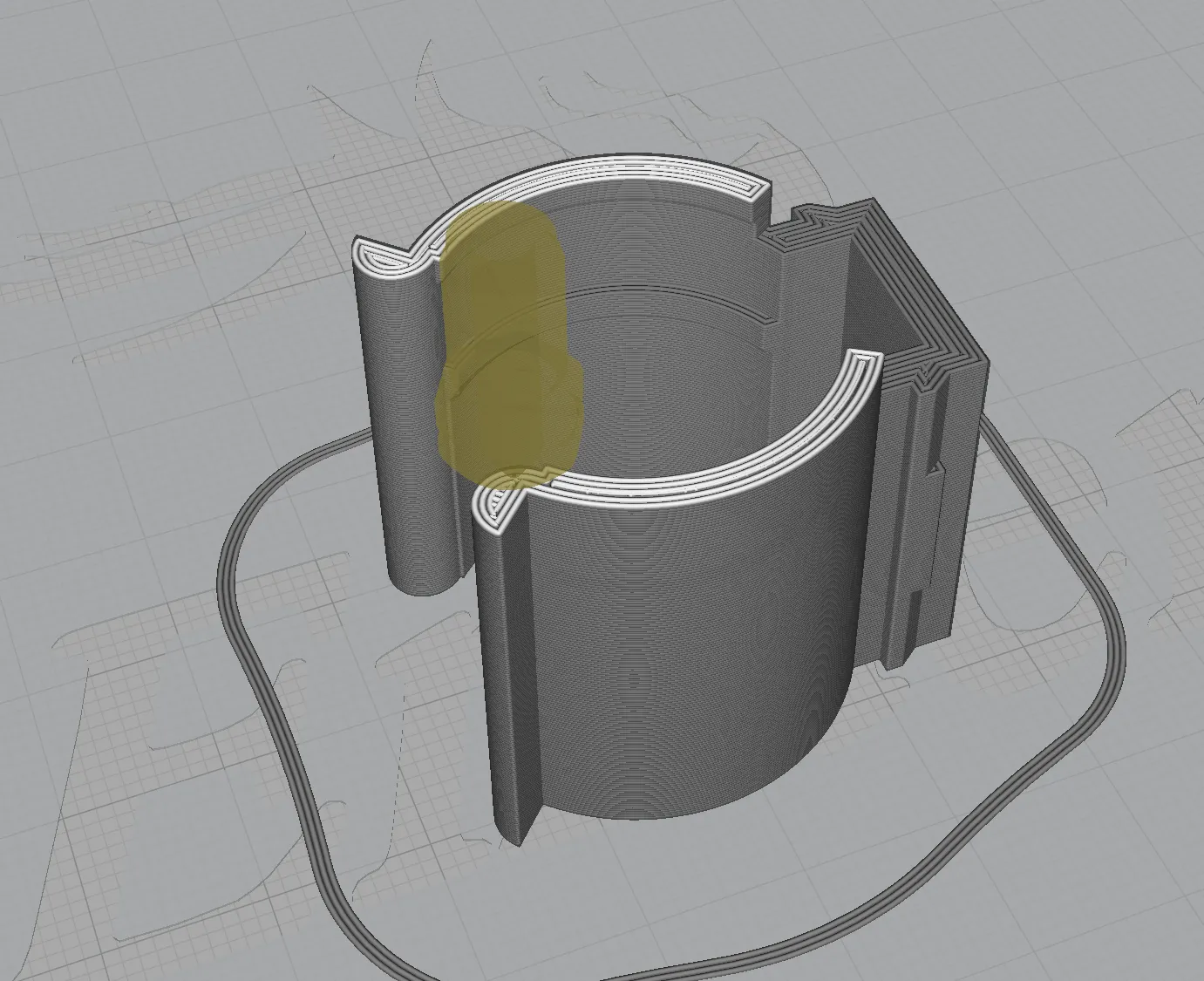 Giá đỡ đèn pin góc phải cho Convoy H1 trên băng đô Skilhunt HB3