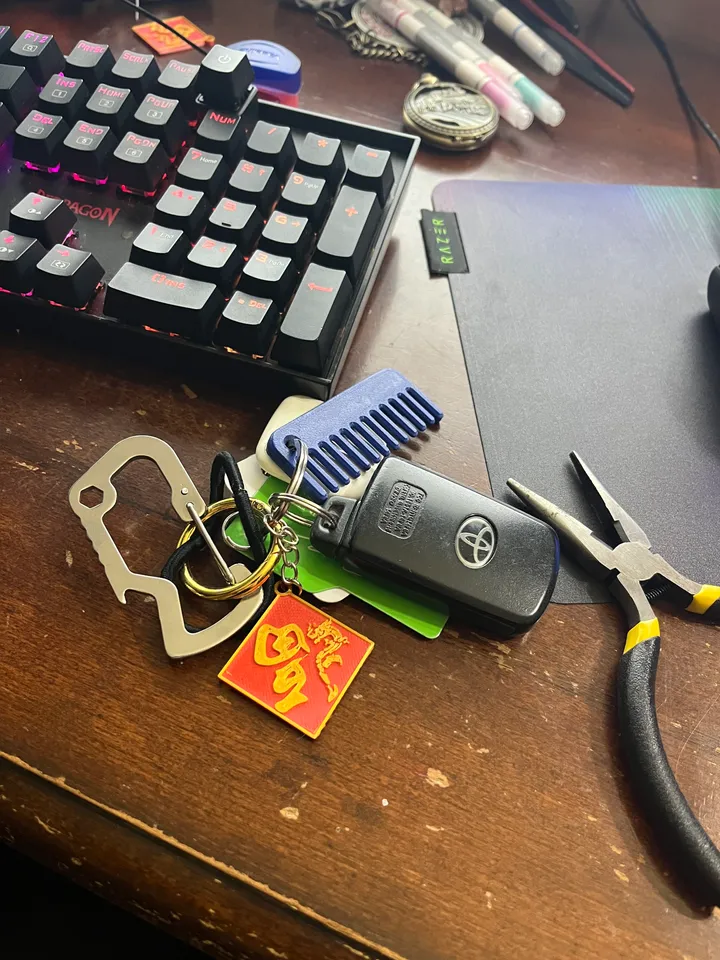 Móc khóa may mắn Trung Quốc với biểu tượng rồng