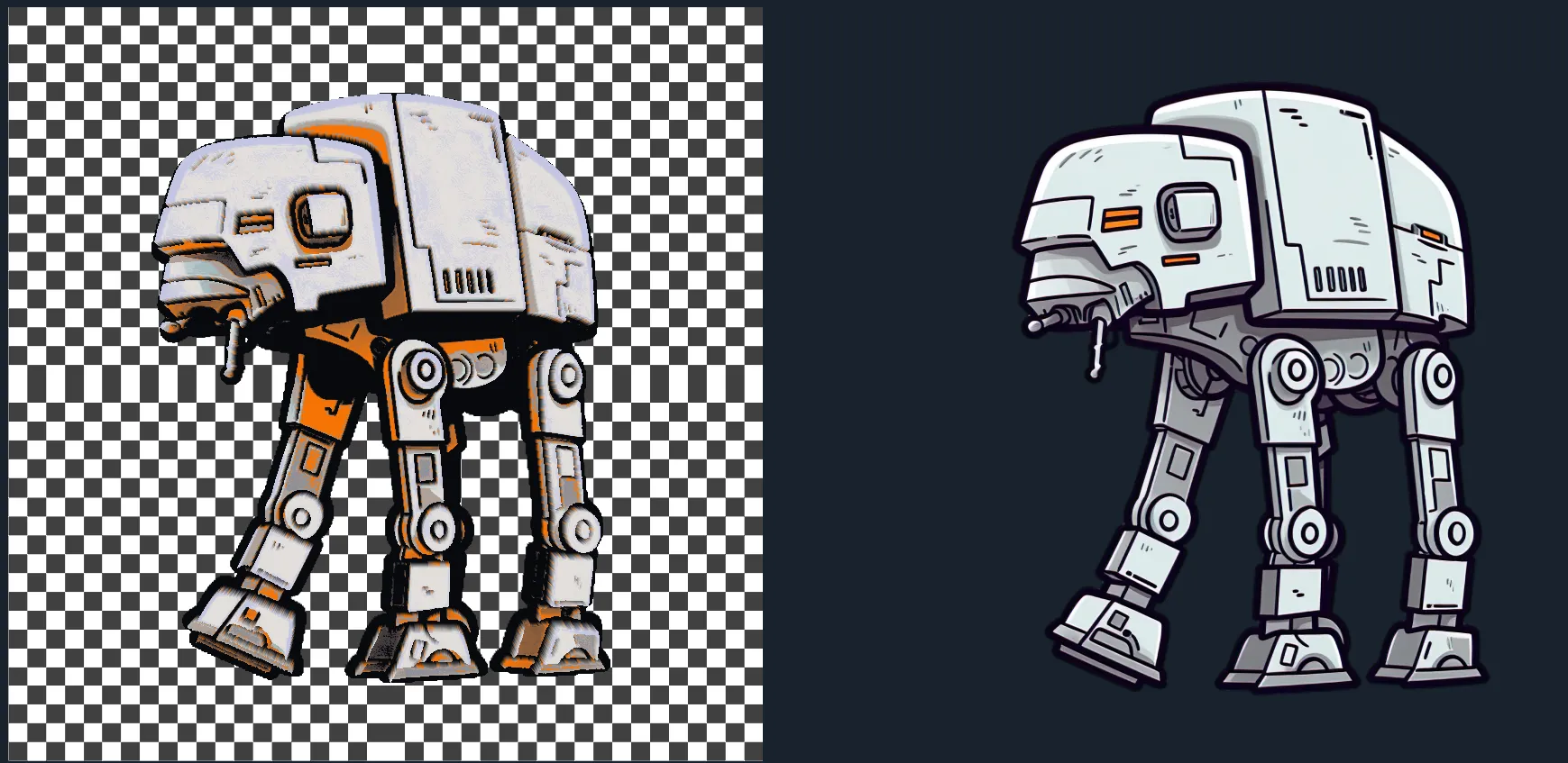 Máy vận chuyển bọc thép AT-AT đa sắc màu HueForge