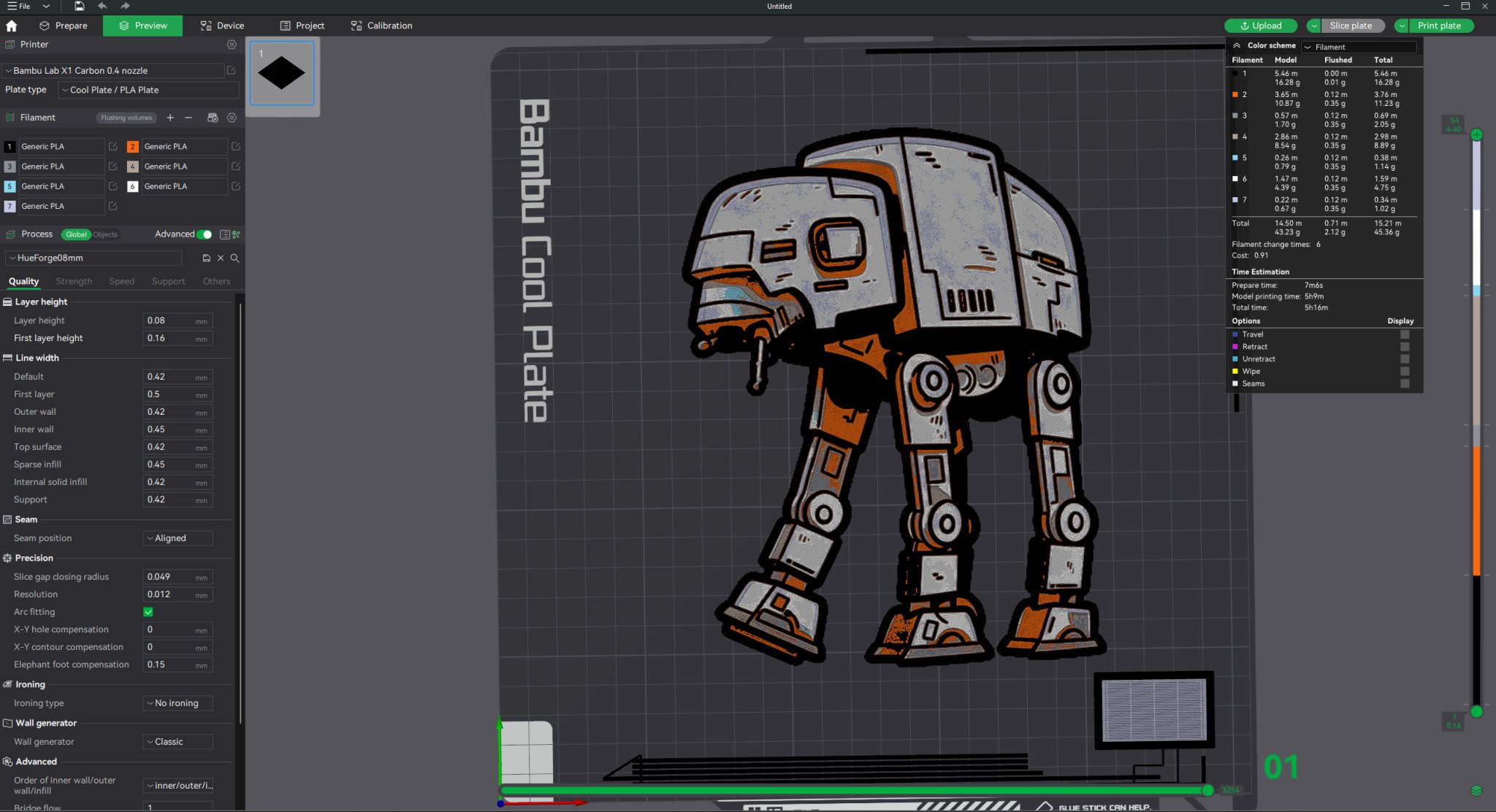 Máy vận chuyển bọc thép AT-AT đa sắc màu HueForge