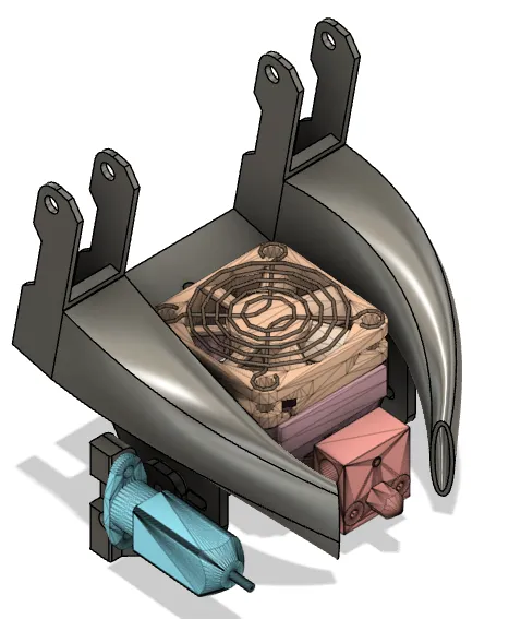 Bộ tản nhiệt quạt đôi 5015 cho máy in Ender 3 V2