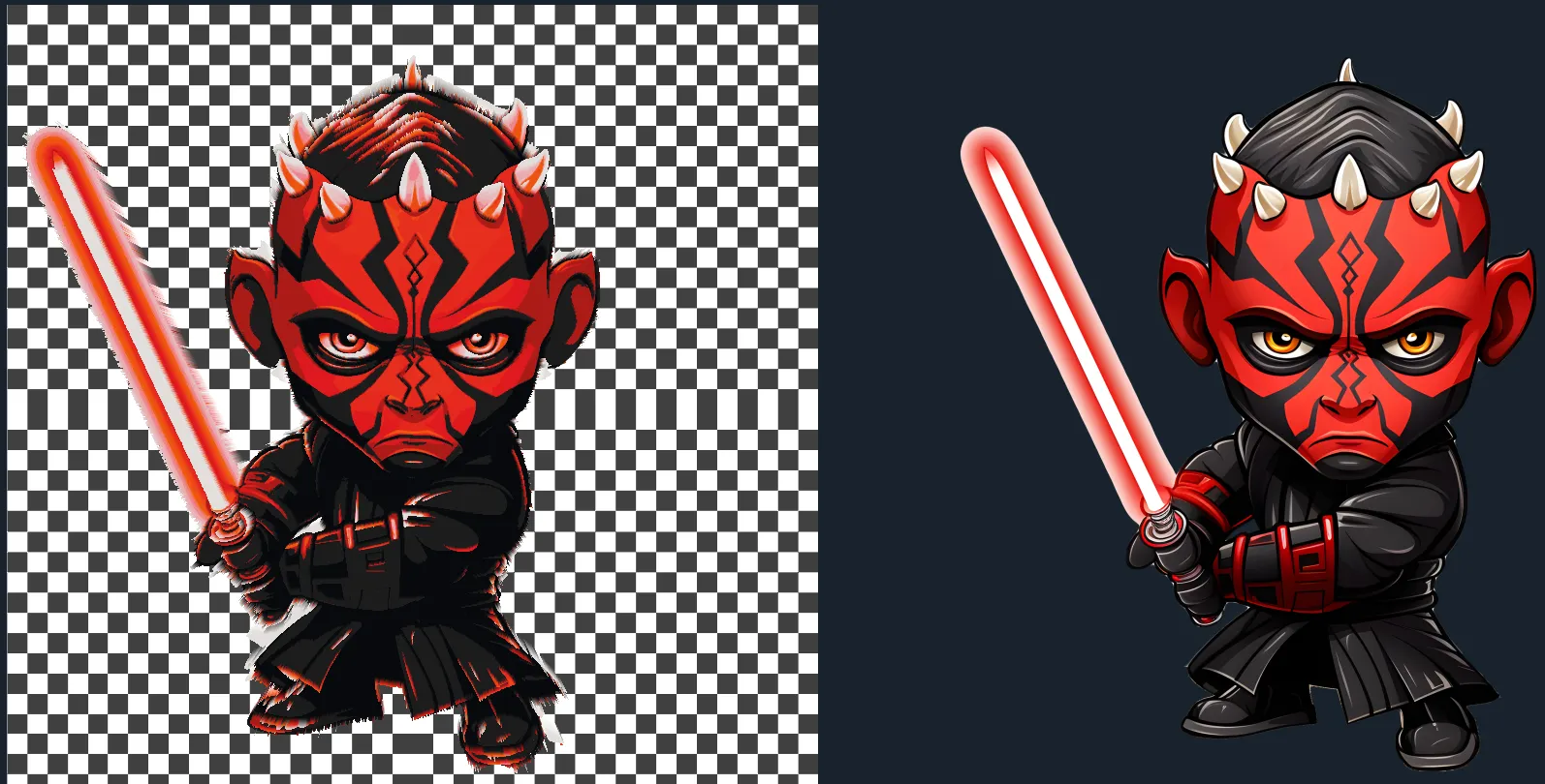 Mô hình Darth Maul đa màu sắc từ HueForge