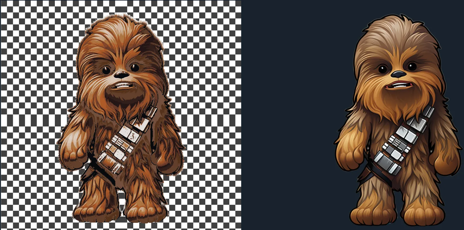 Mô hình Chewbacca đa sắc màu từ HueForge