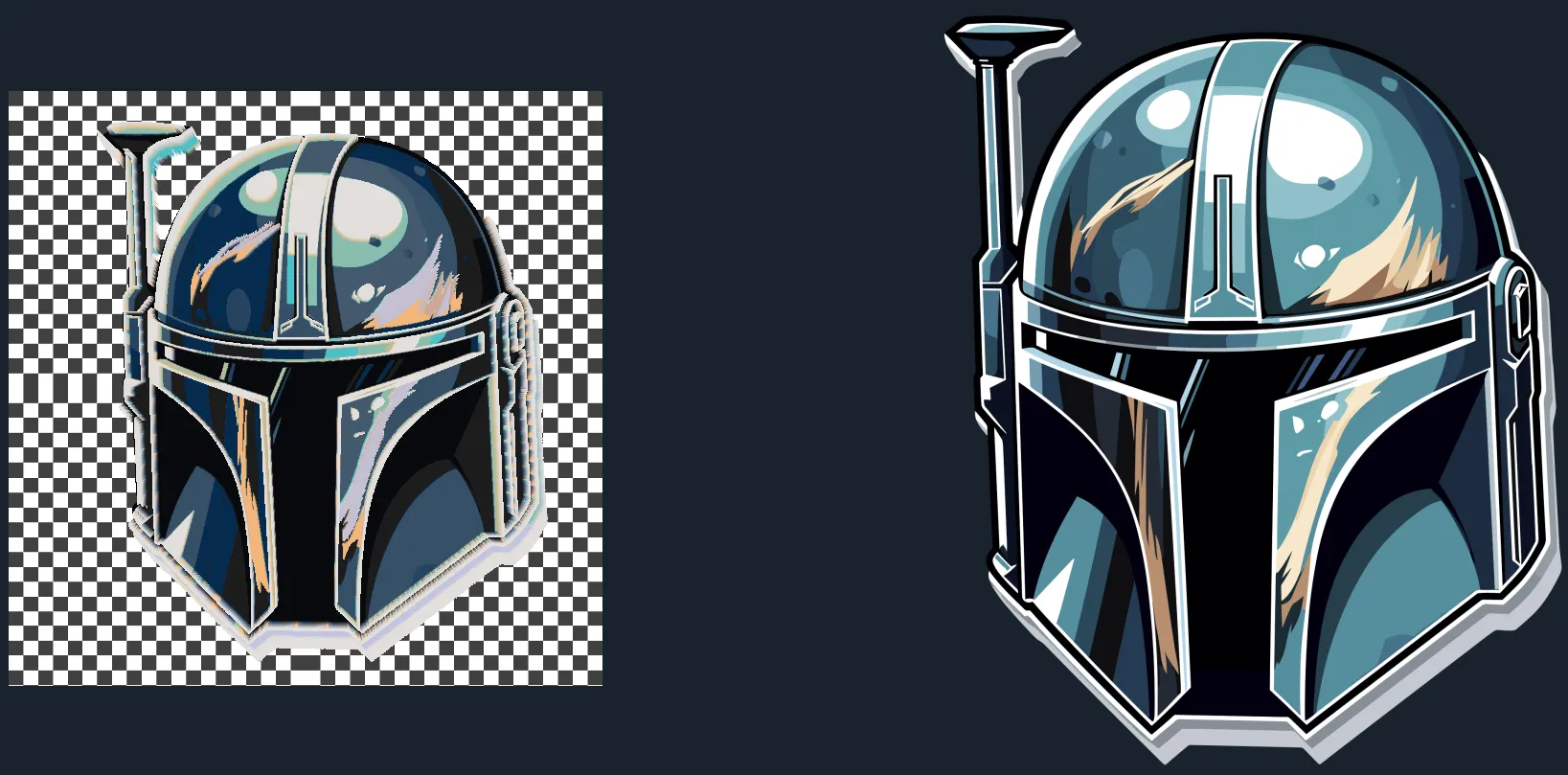 Mũ Boba Fett đa màu sắc của HueForge