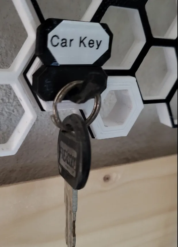 Móc treo chìa khóa tường tổ ong với file FreeCAD