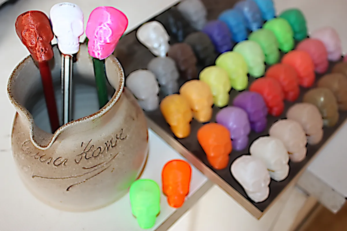 Nắp bút đầu lâu cho đèn tealight Halloween