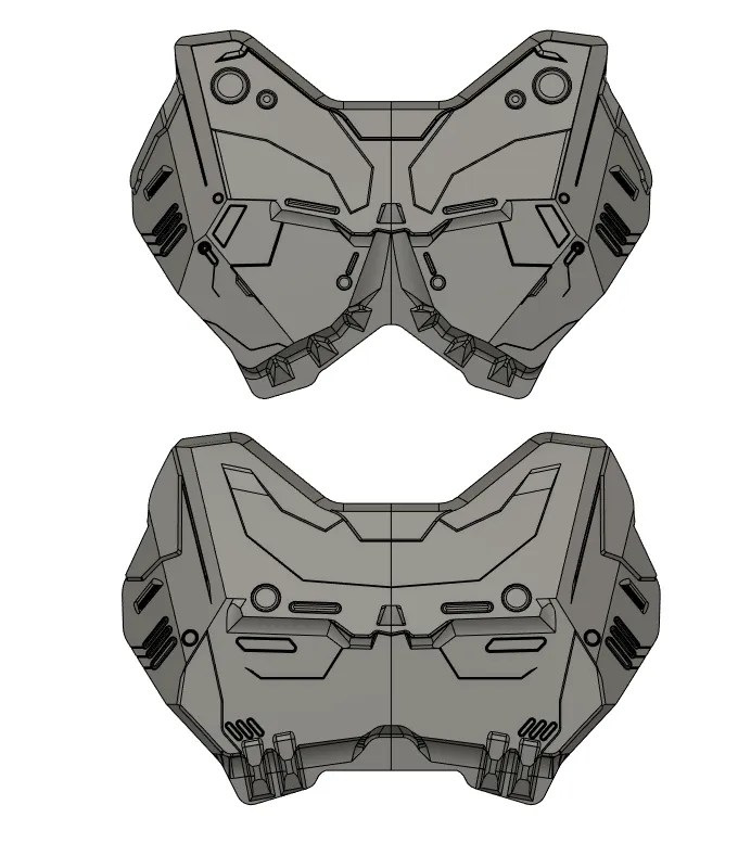 Áo giáp ngực cyber tương lai cho nam và nữ