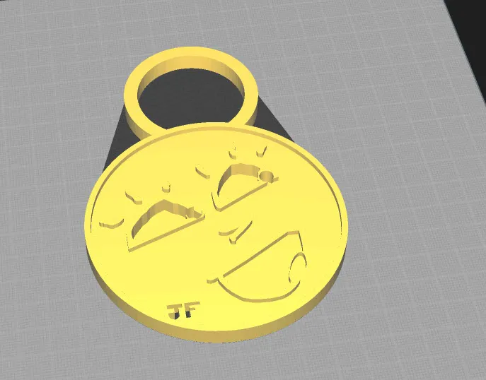 Móc khóa đồng xu Mr. Smiley vui vẻ