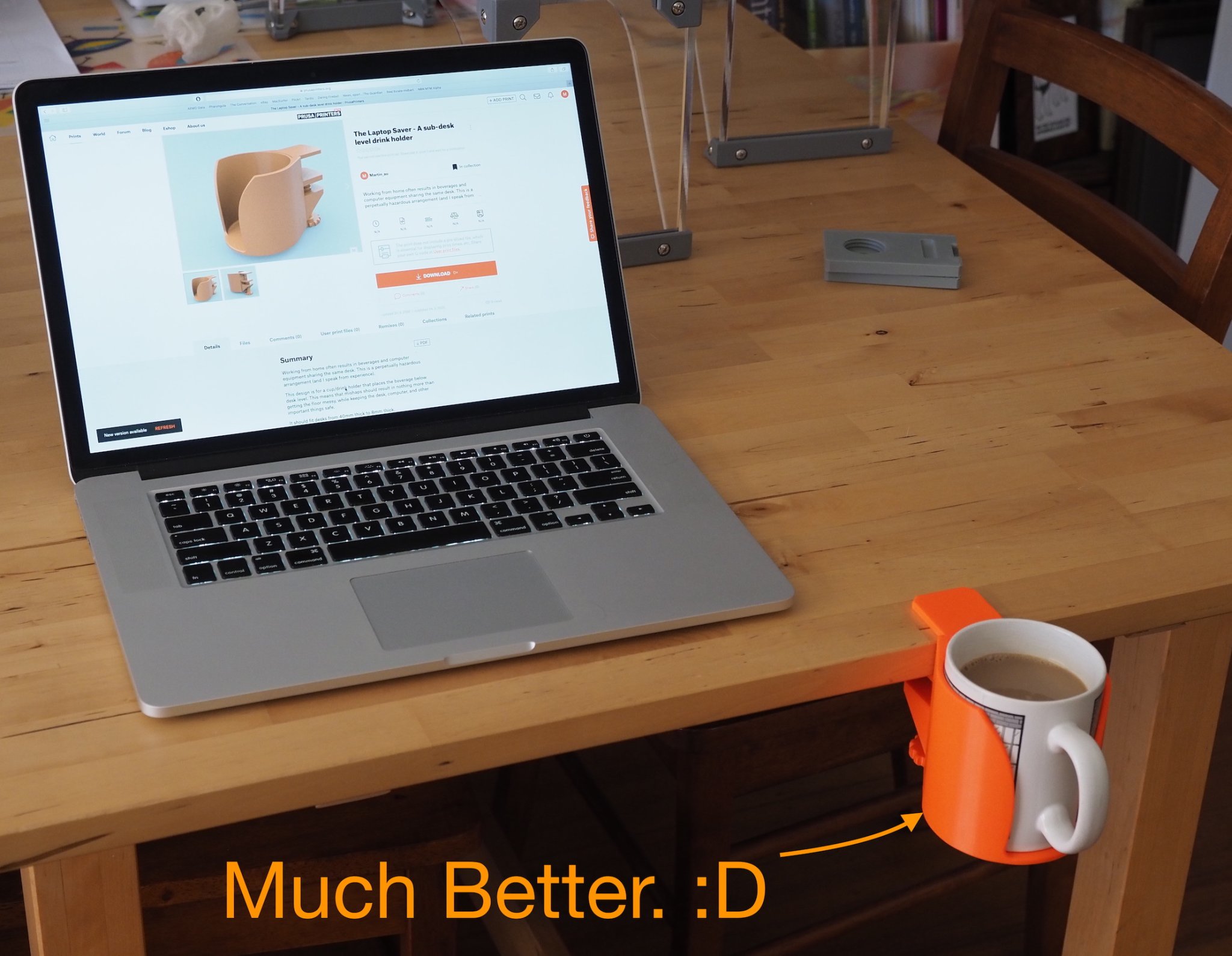 Giá đỡ đồ uống dưới mặt bàn cho laptop