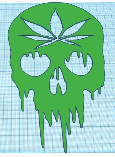 Hộp sọ cần sa trang trí Halloween