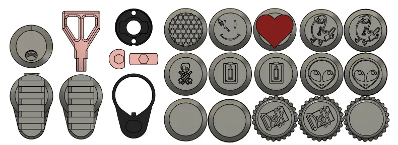 Nắp bịt ống đệm cho AR15 chuyển sang AR22 airsoft