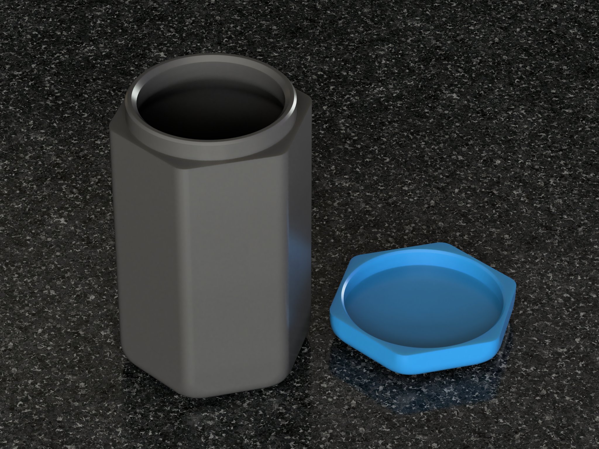 Bình chứa hình lục giác 200 mL cho tổ chức đồ vật