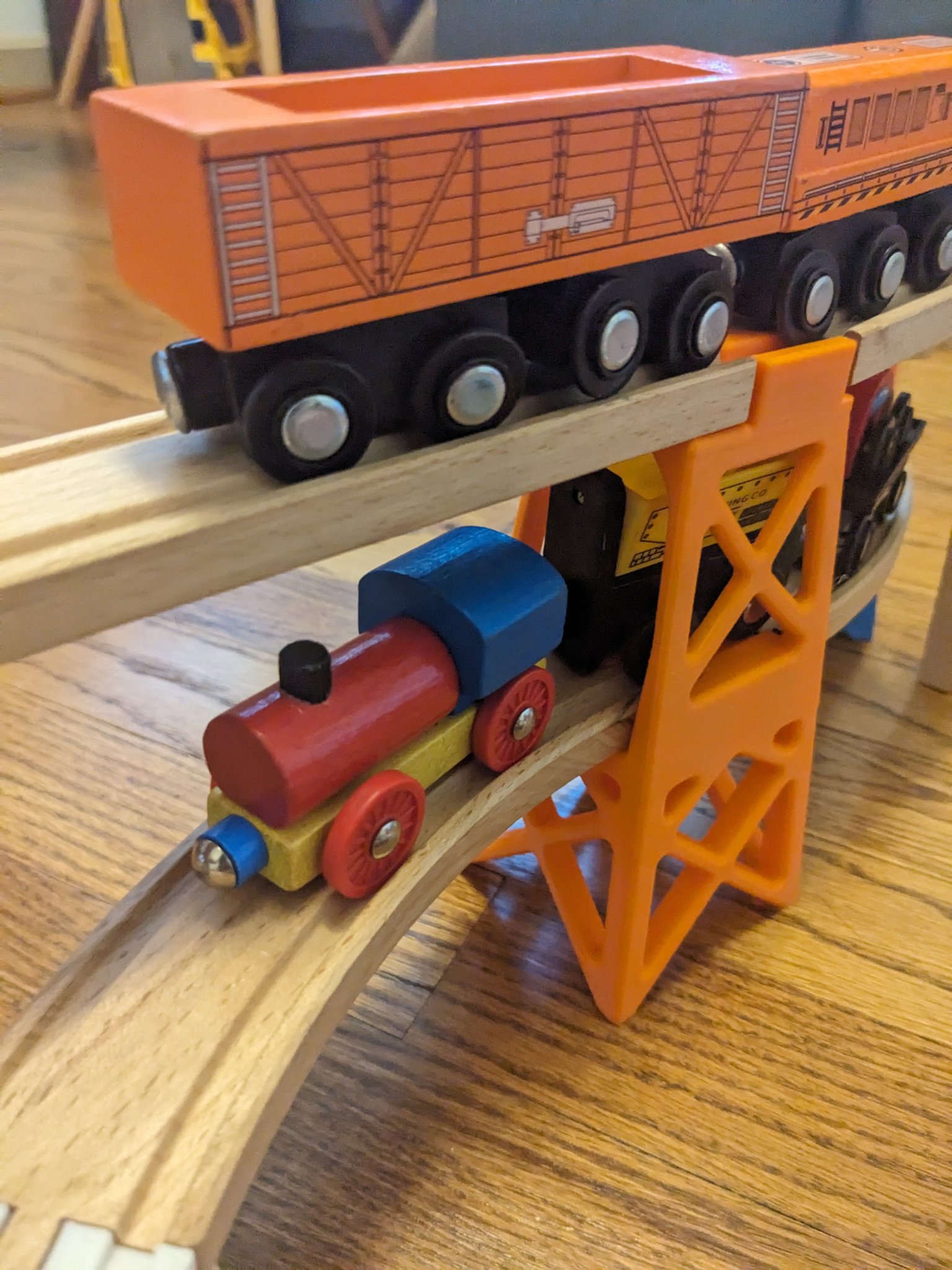 Giàn nâng độ cao gấp đôi cho tàu gỗ - Tương thích Brio