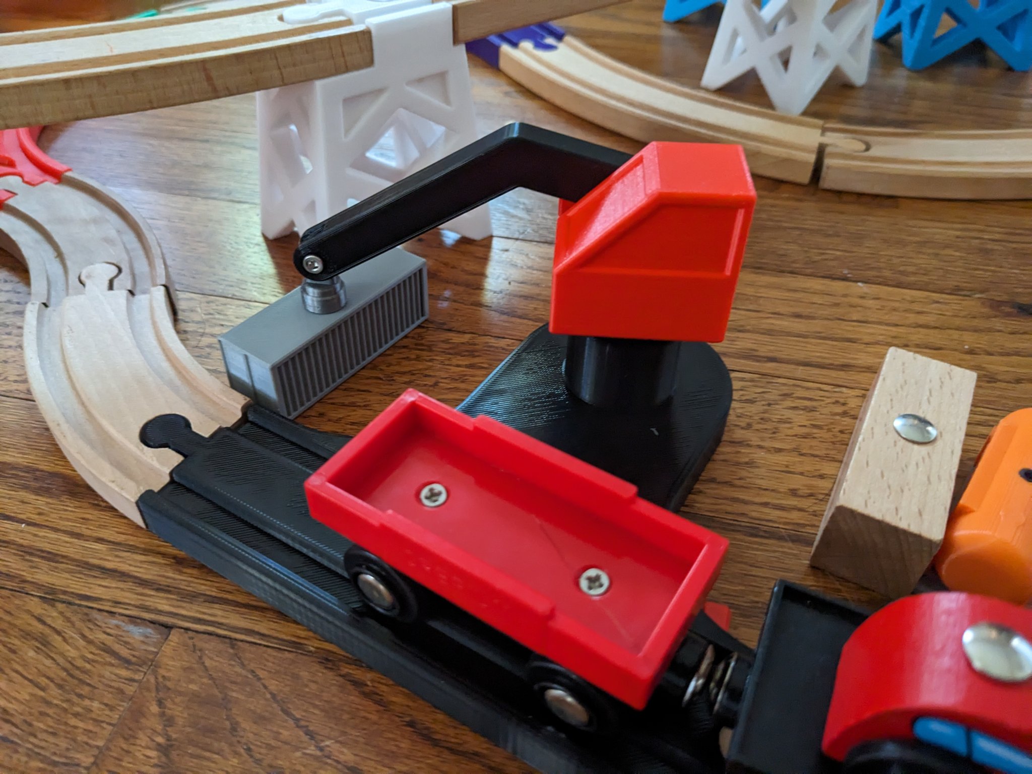 Cần cẩu nhỏ cho tàu gỗ Brio và Ikea