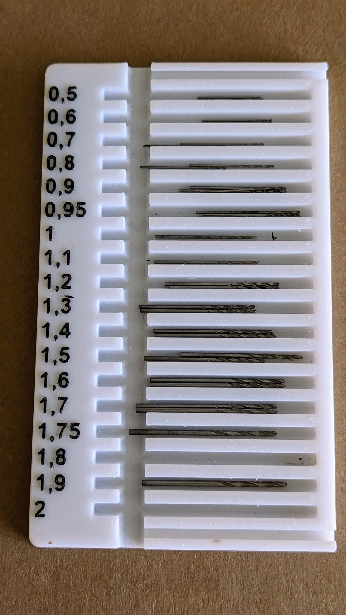 Hộp lưu trữ mũi khoan nhỏ có nắp cho máy in 3D