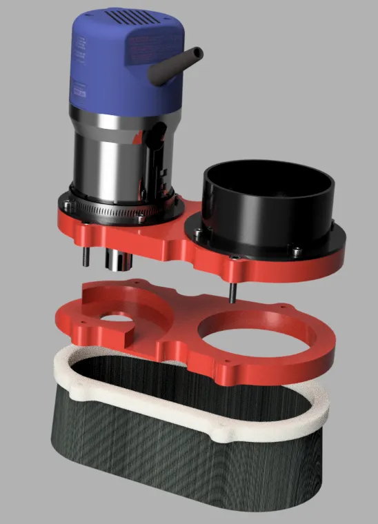 Bộ phận che bụi Bosch 1617 với bộ phân tách không khí cho CNC R...