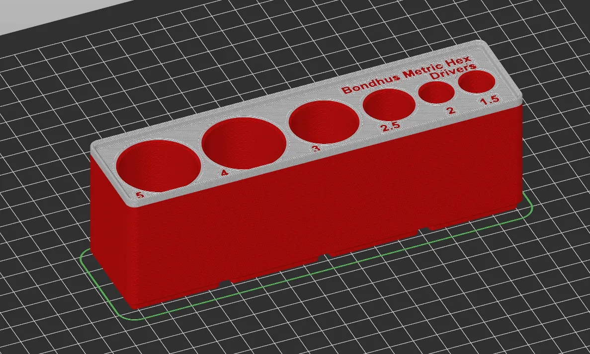 Giá đỡ dụng cụ Bondhus 1x4 cho bộ lục giác Metric