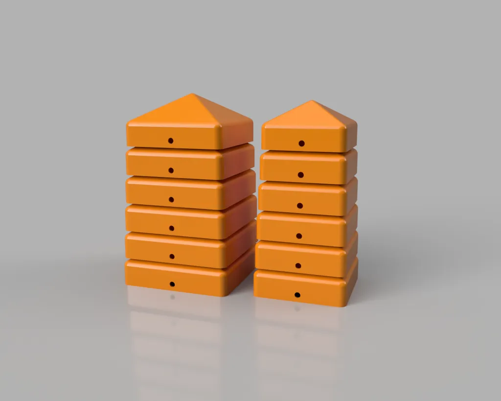 Nắp đậy cho cột hàng rào gỗ, kích thước 70 và 90 mm