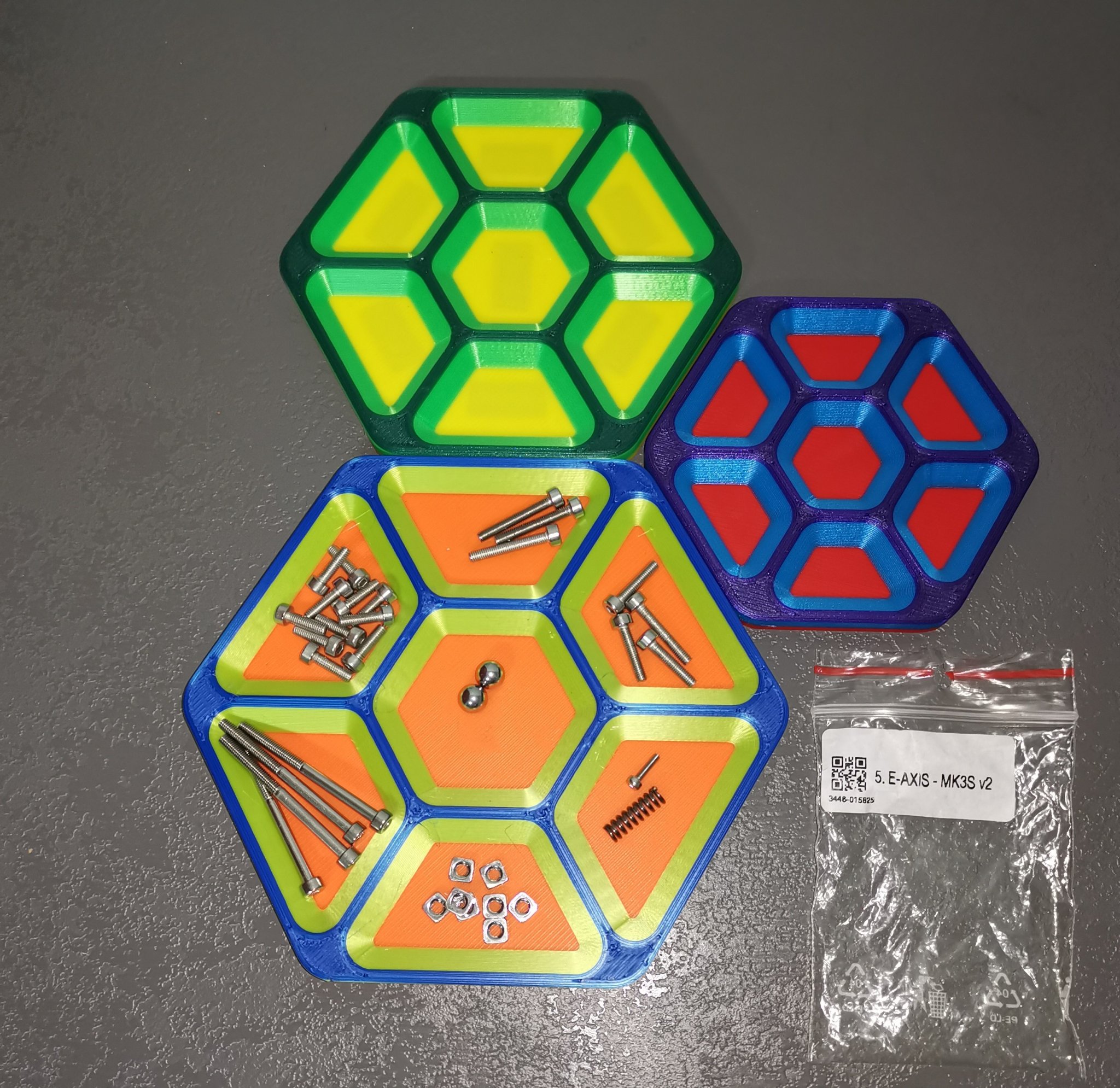 Khay phân loại ốc vít hình lục giác cho máy in 3D