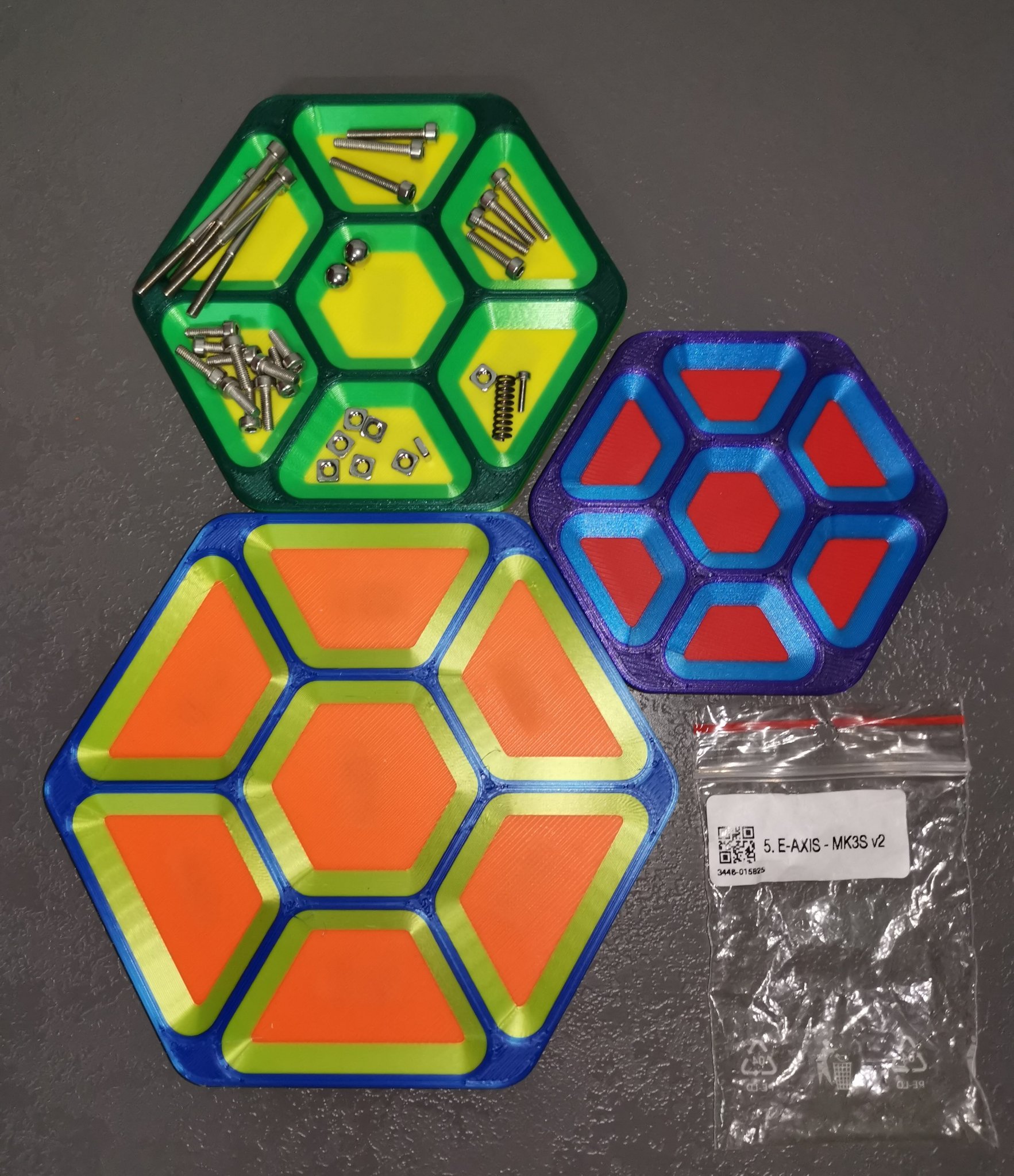 Khay phân loại ốc vít hình lục giác cho máy in 3D