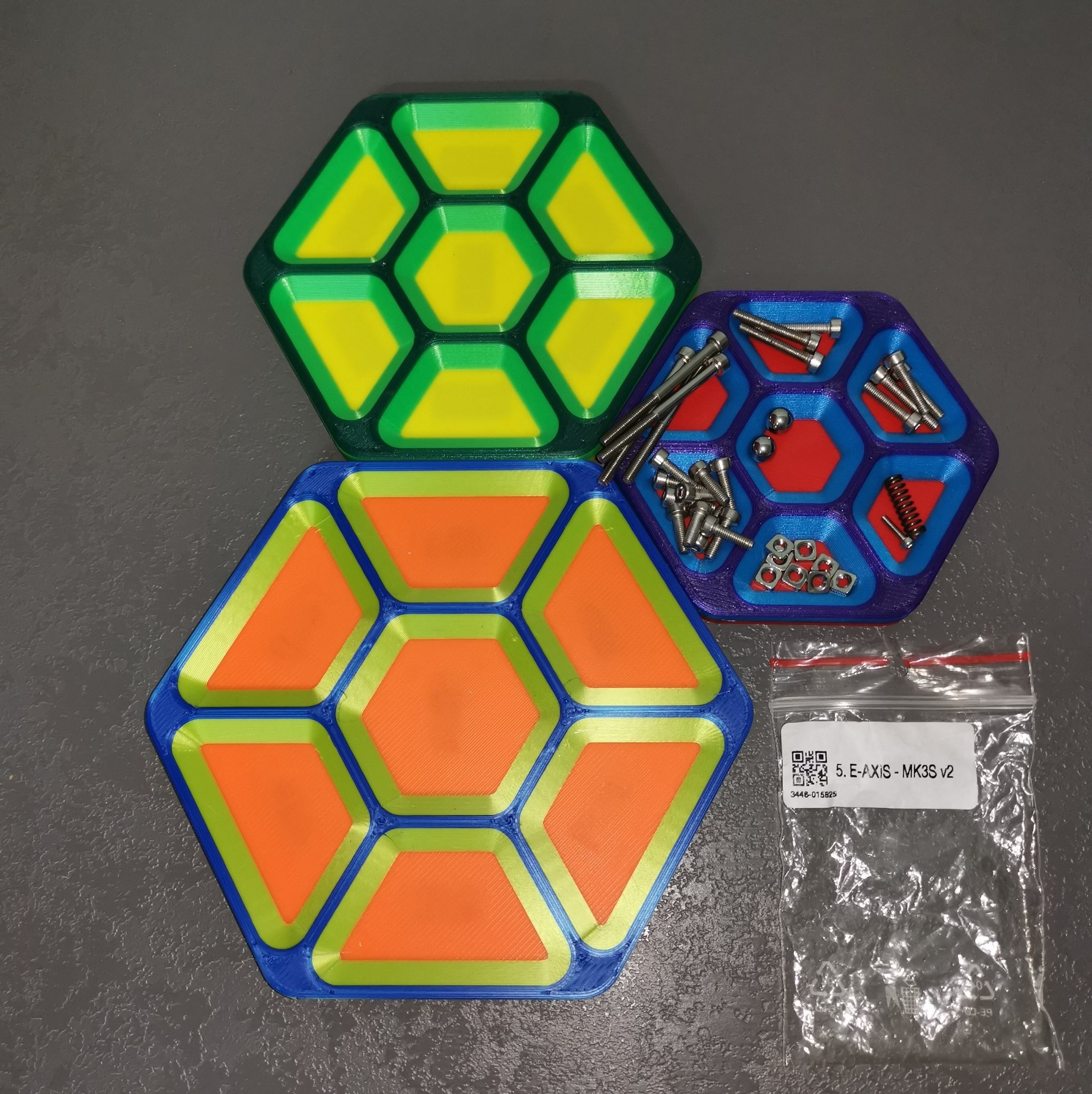 Khay phân loại ốc vít hình lục giác cho máy in 3D