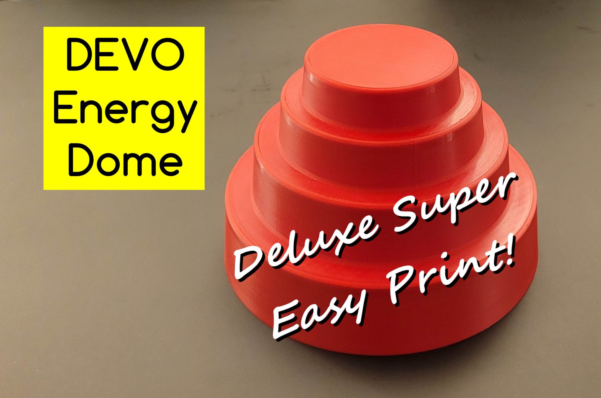 Mũ DEVO Energy Dome - Phiên bản Deluxe Dễ Dàng In