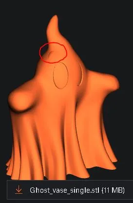 Bình ma quái Booh trang trí Halloween - màu đơn sắc