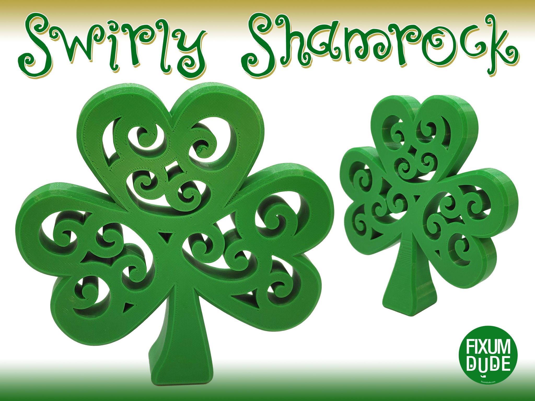 Trang trí cỏ ba lá xoáy cho ngày Thánh Patrick