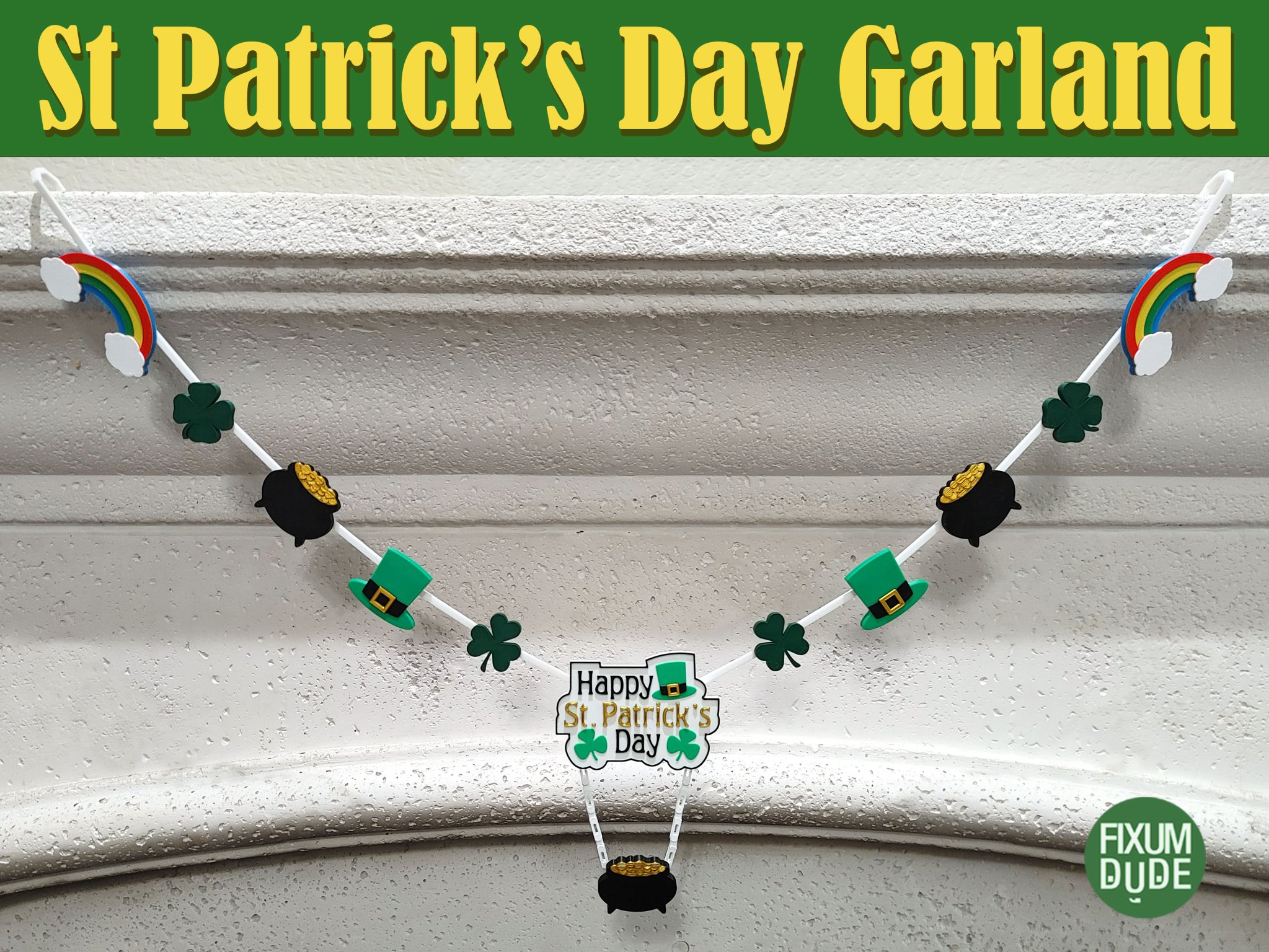 Dây trang trí lễ hội Ngày Thánh Patrick ghép nối màu sắc