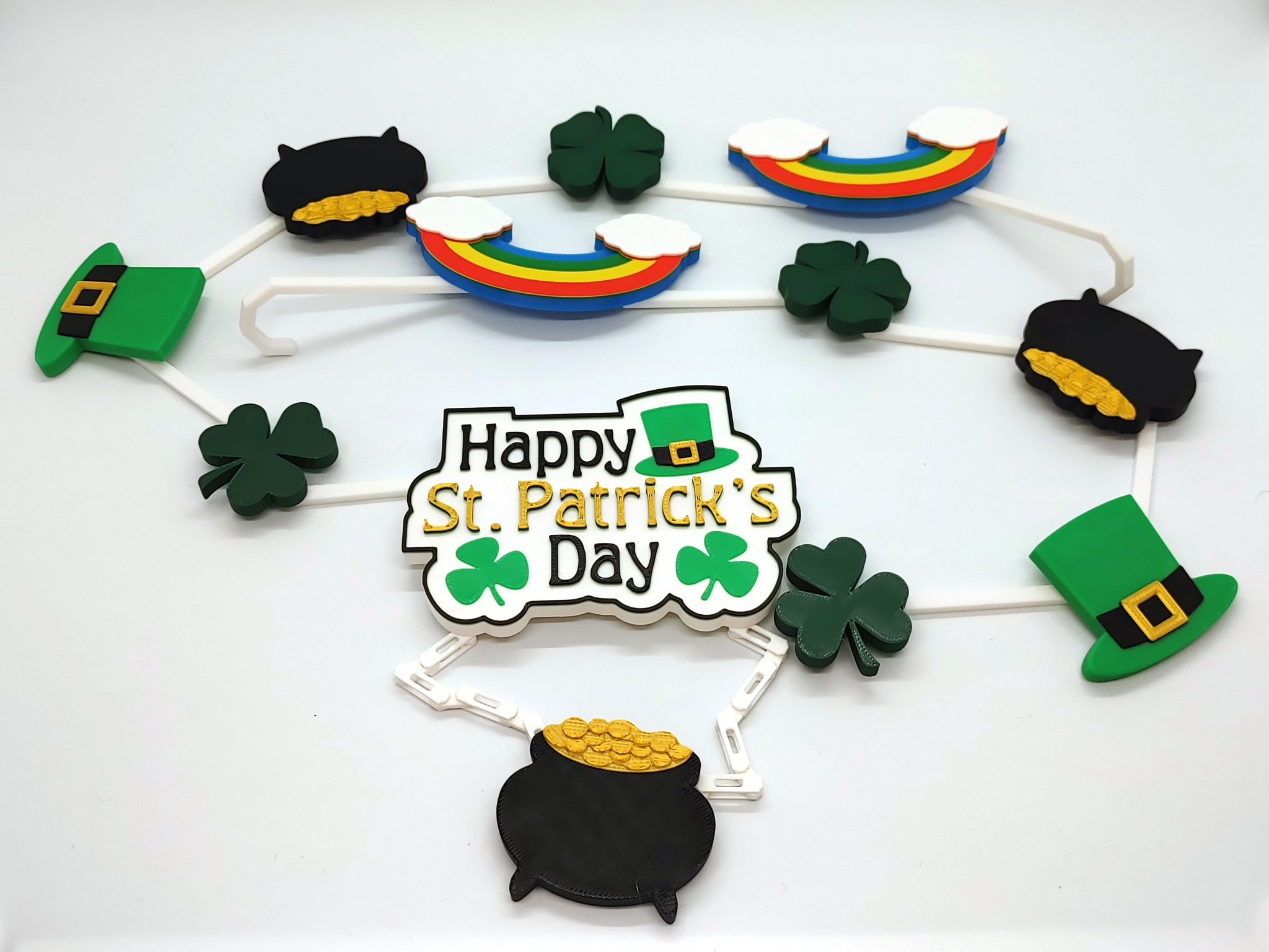 Dây trang trí lễ hội Ngày Thánh Patrick ghép nối màu sắc