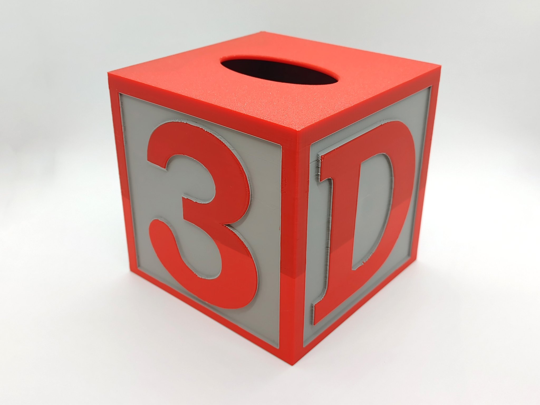 Vỏ hộp đựng khăn giấy hình khối chữ cái in 3D