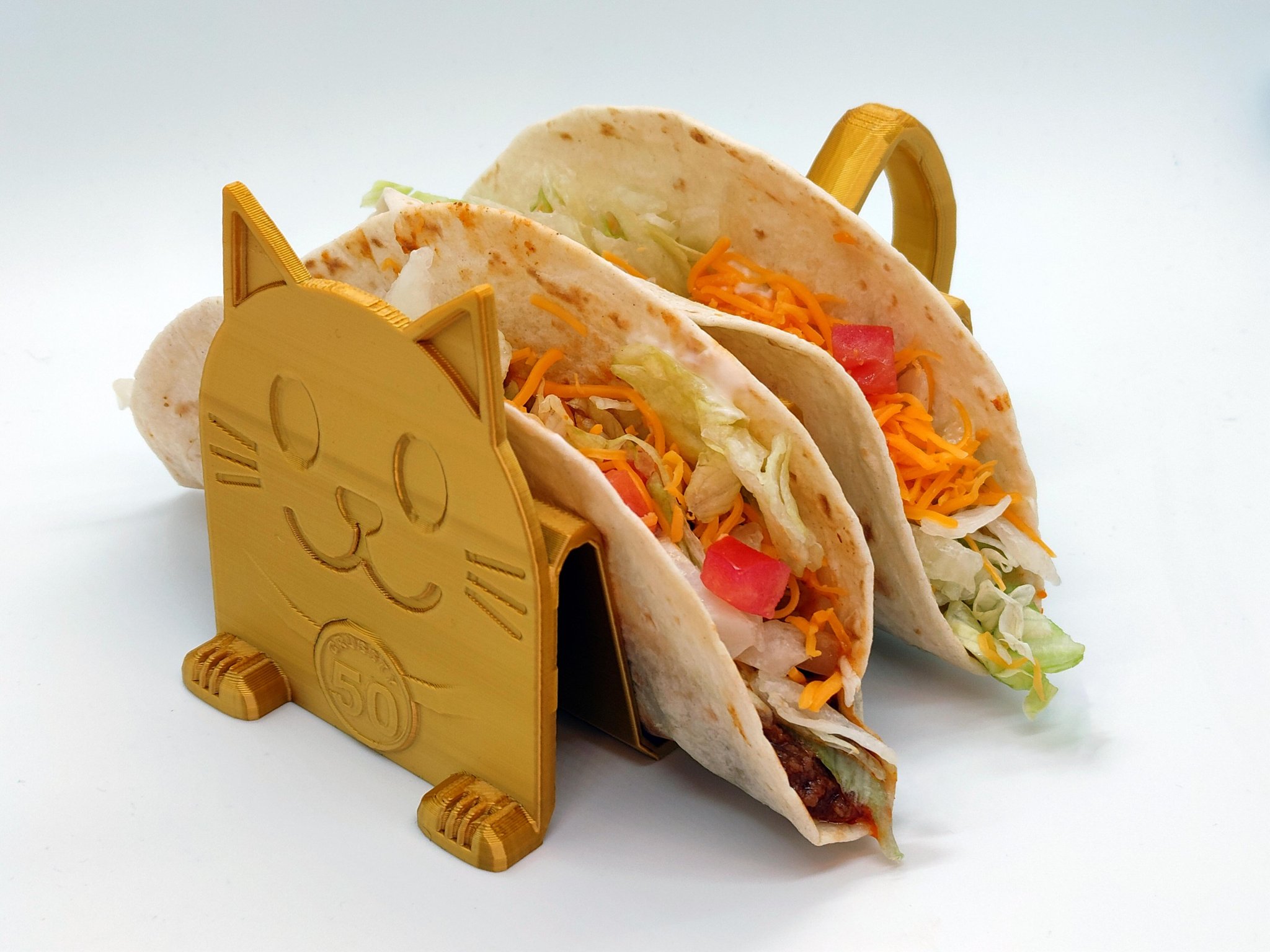 Giá đỡ taco TacoCat cho sinh nhật lần thứ 50 của Crussty