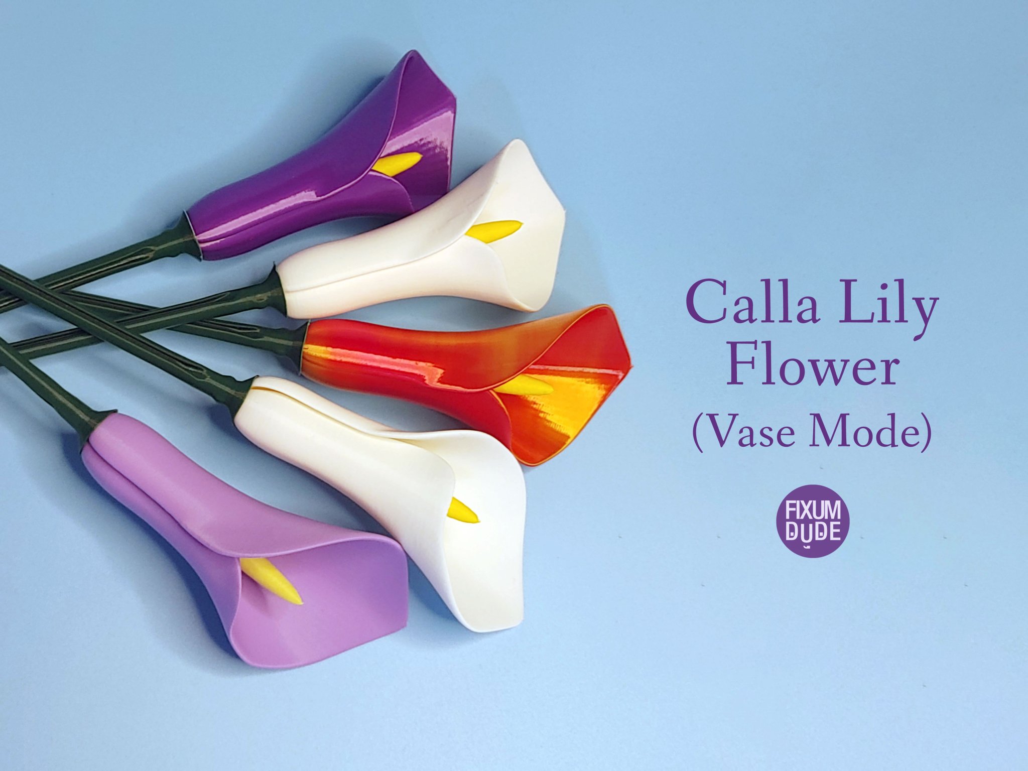 Hoa Calla Lily chế tác từ chế độ bình đơn giản