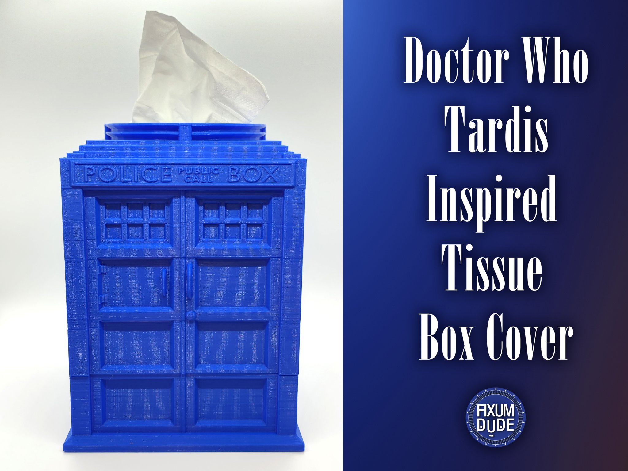 Bìa hộp đựng khăn giấy Tardis trong Doctor Who