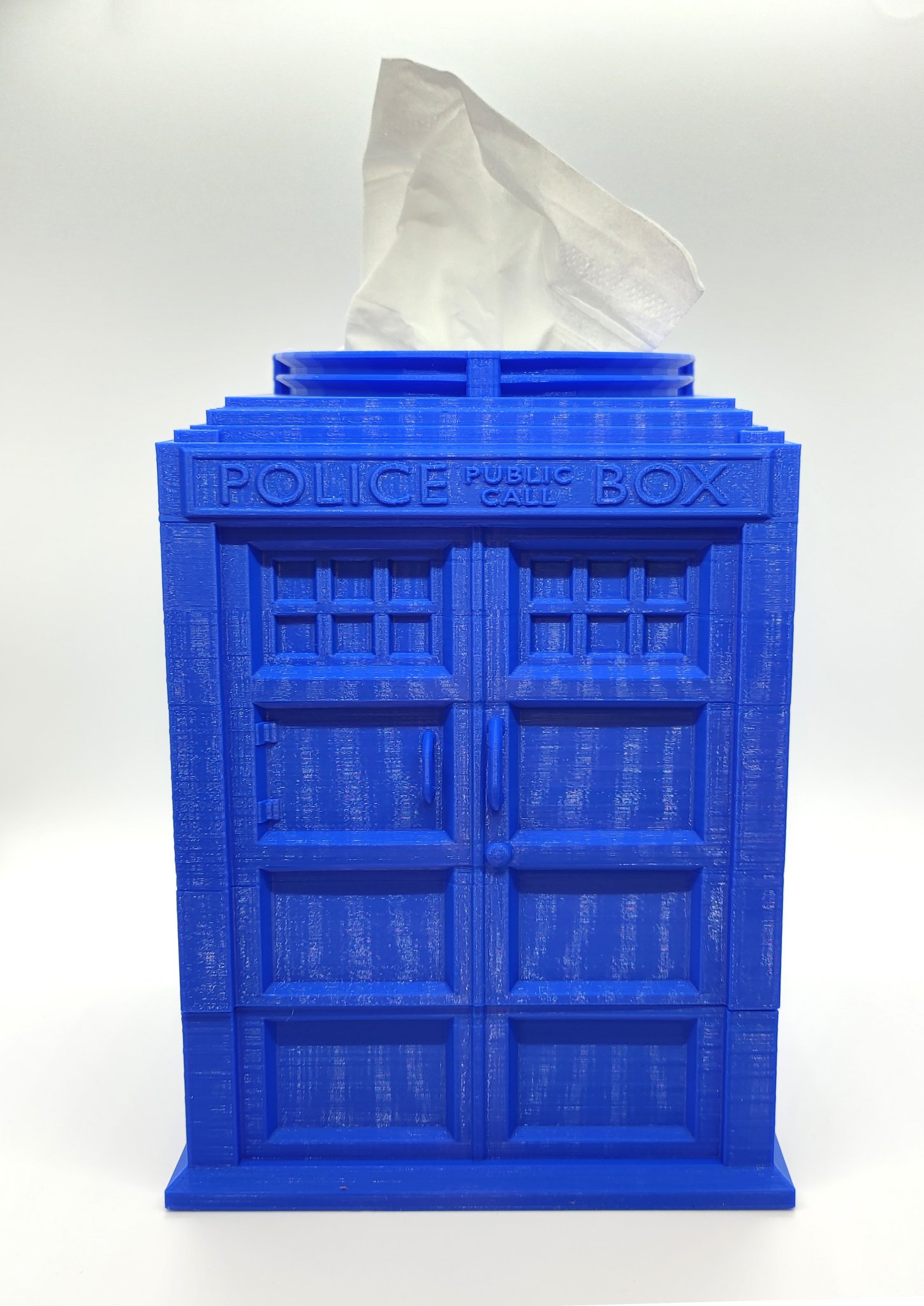 Bìa hộp đựng khăn giấy Tardis trong Doctor Who