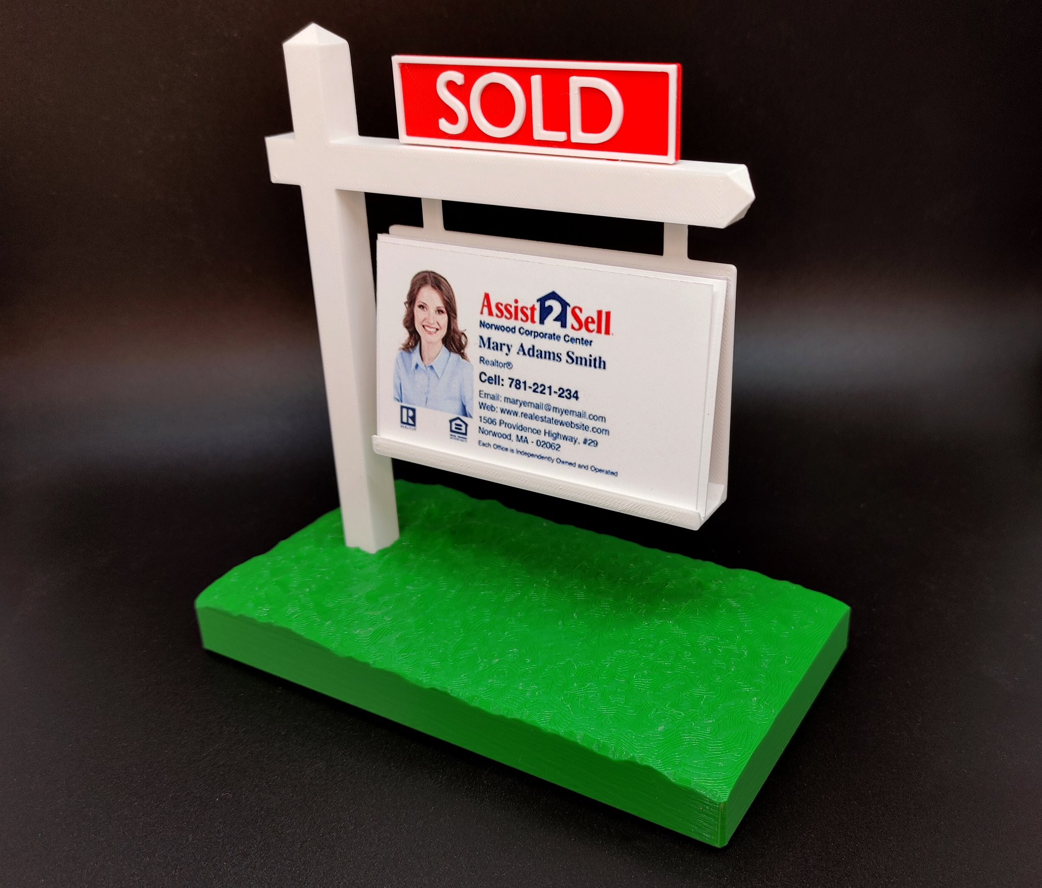 Giá đỡ danh thiếp kiểu biển "Bán" cho đại lý bất động sản