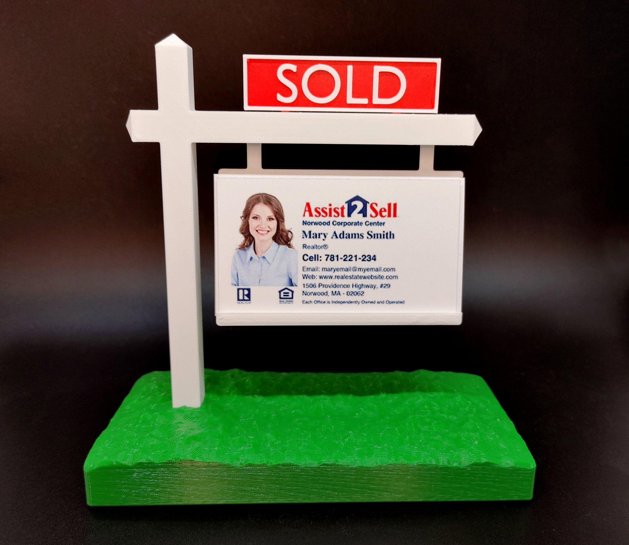 Giá đỡ danh thiếp kiểu biển "Bán" cho đại lý bất động sản