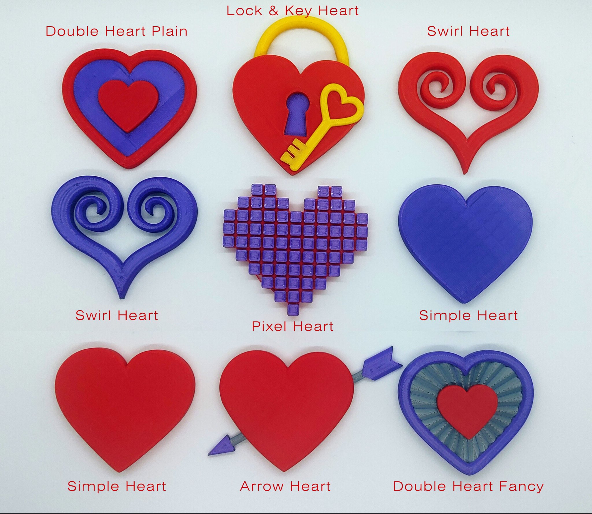 Dây trang trí trái tim Valentine nhiều màu sắc ghép lại