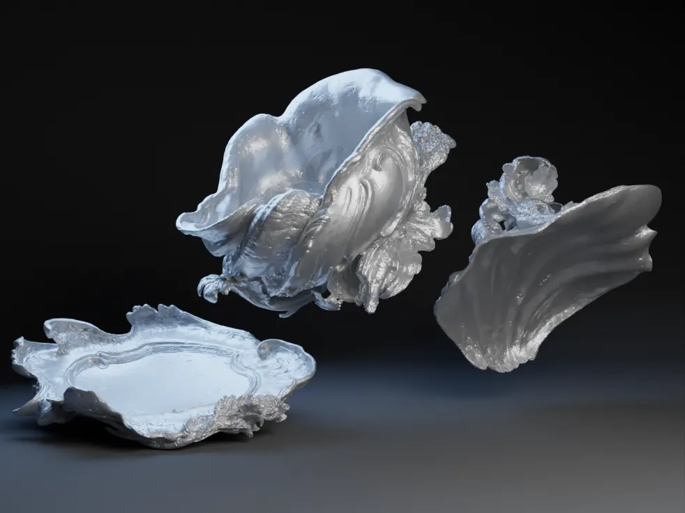 Tô soup Rococo chủ đề cuộc sống đại dương