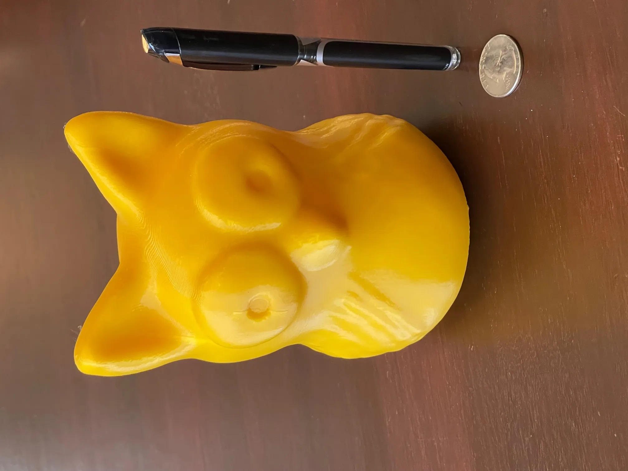 Cú vàng may mắn làm từ đất sét thời tiểu học