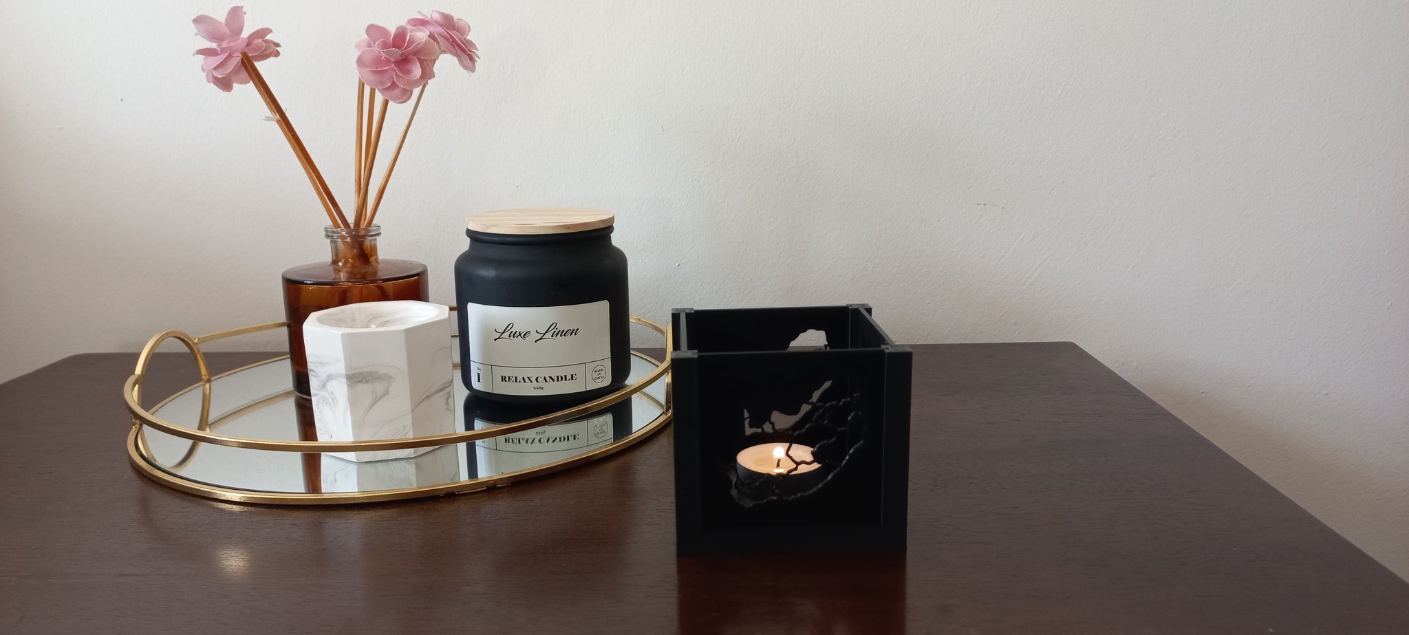 Đế đèn tealight hình bản đồ khu vực Nam Phi