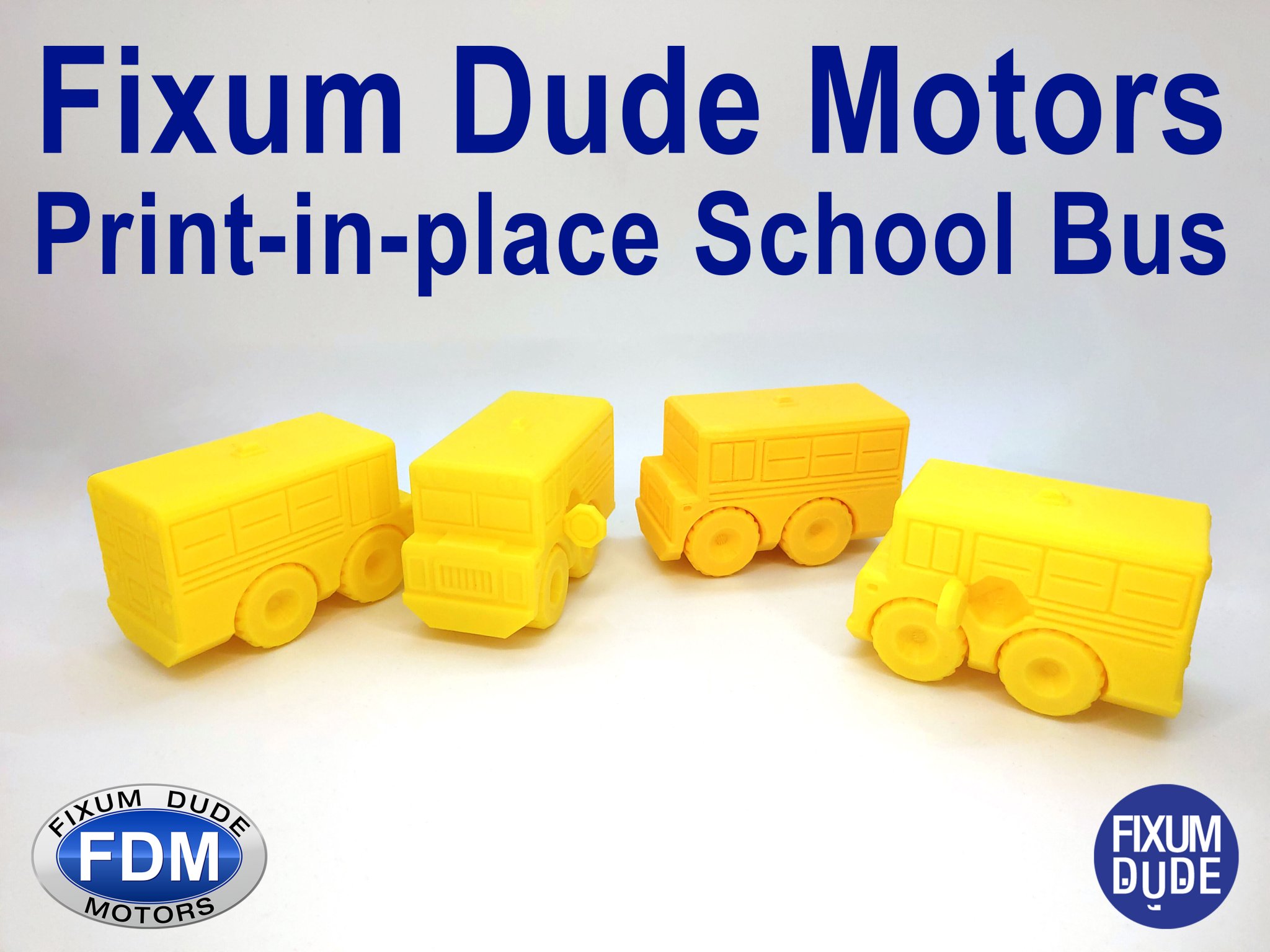 Xe buýt trường học in tại chỗ Fixum Dude Motors