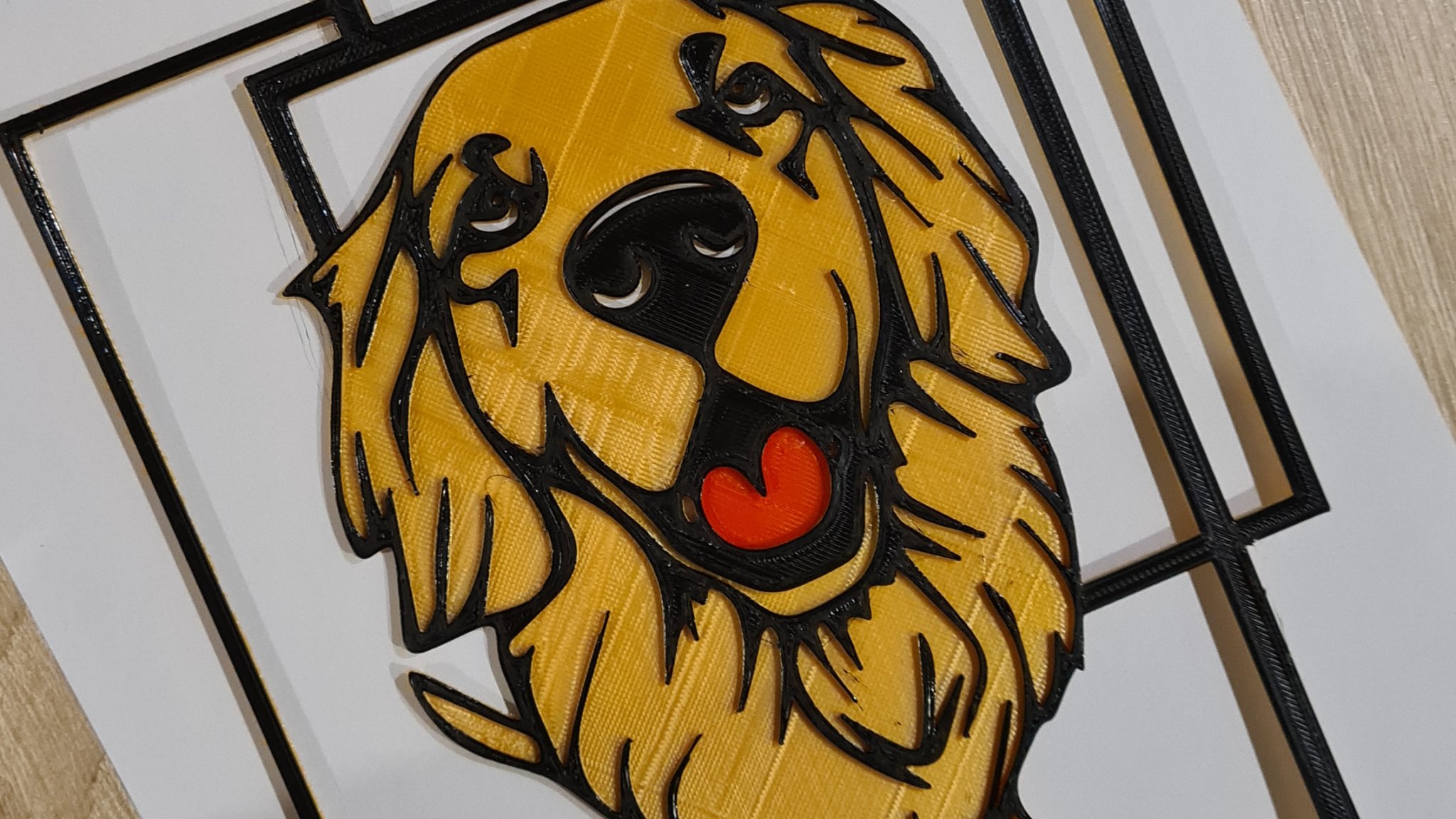 Mô hình chó Golden Retriever có thể in màu với diện tích 1mm