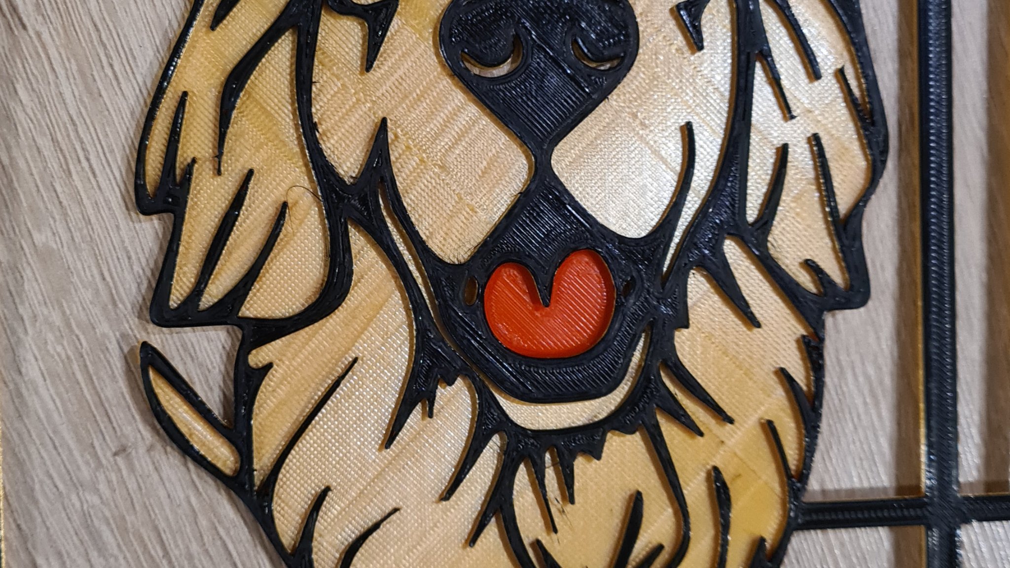 Mô hình chó Golden Retriever có thể in màu với diện tích 1mm