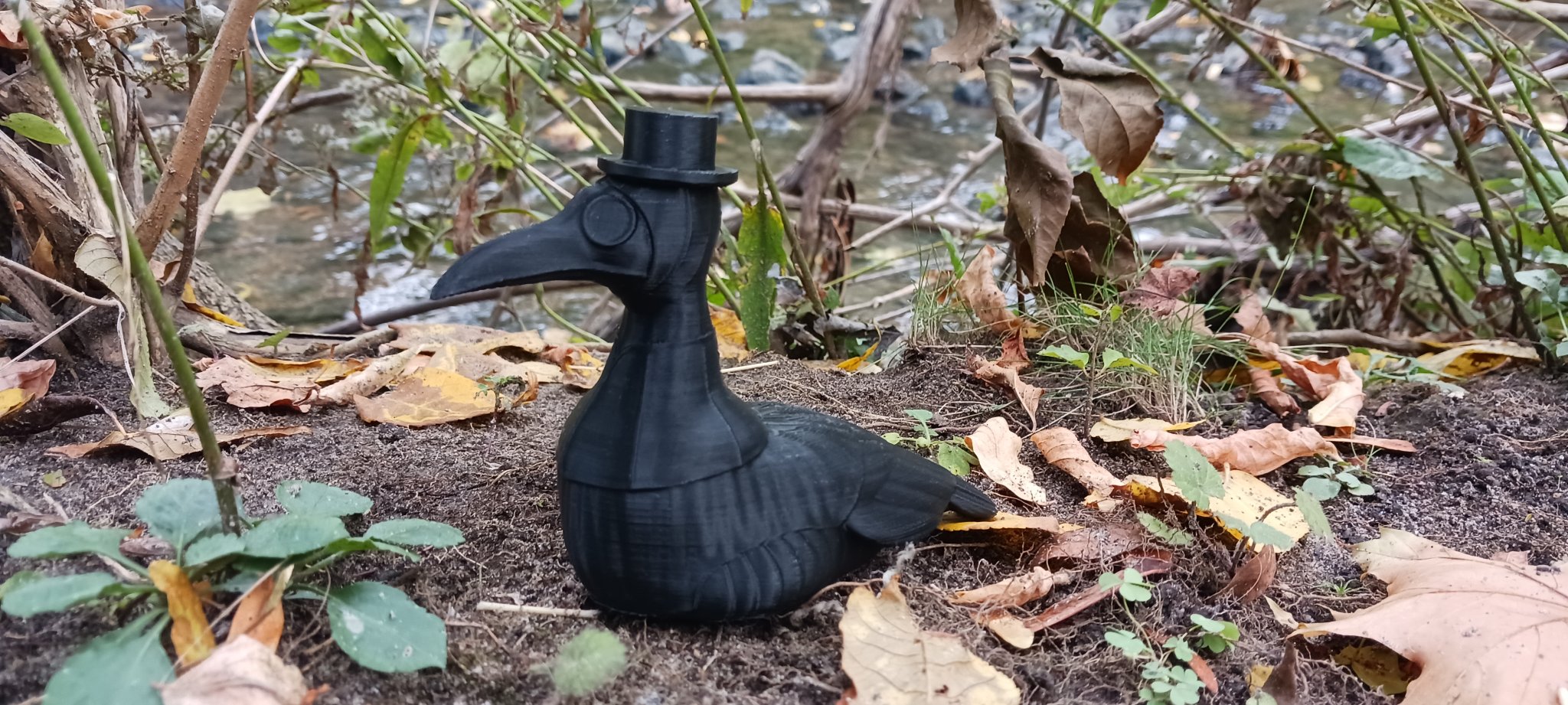 Ngỗng bác sĩ dịch tễ Canada trong trang phục đáng sợ