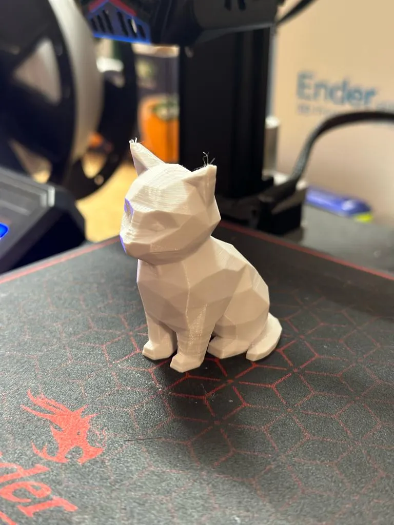 Mèo dễ thương phong cách low poly không cần hỗ trợ