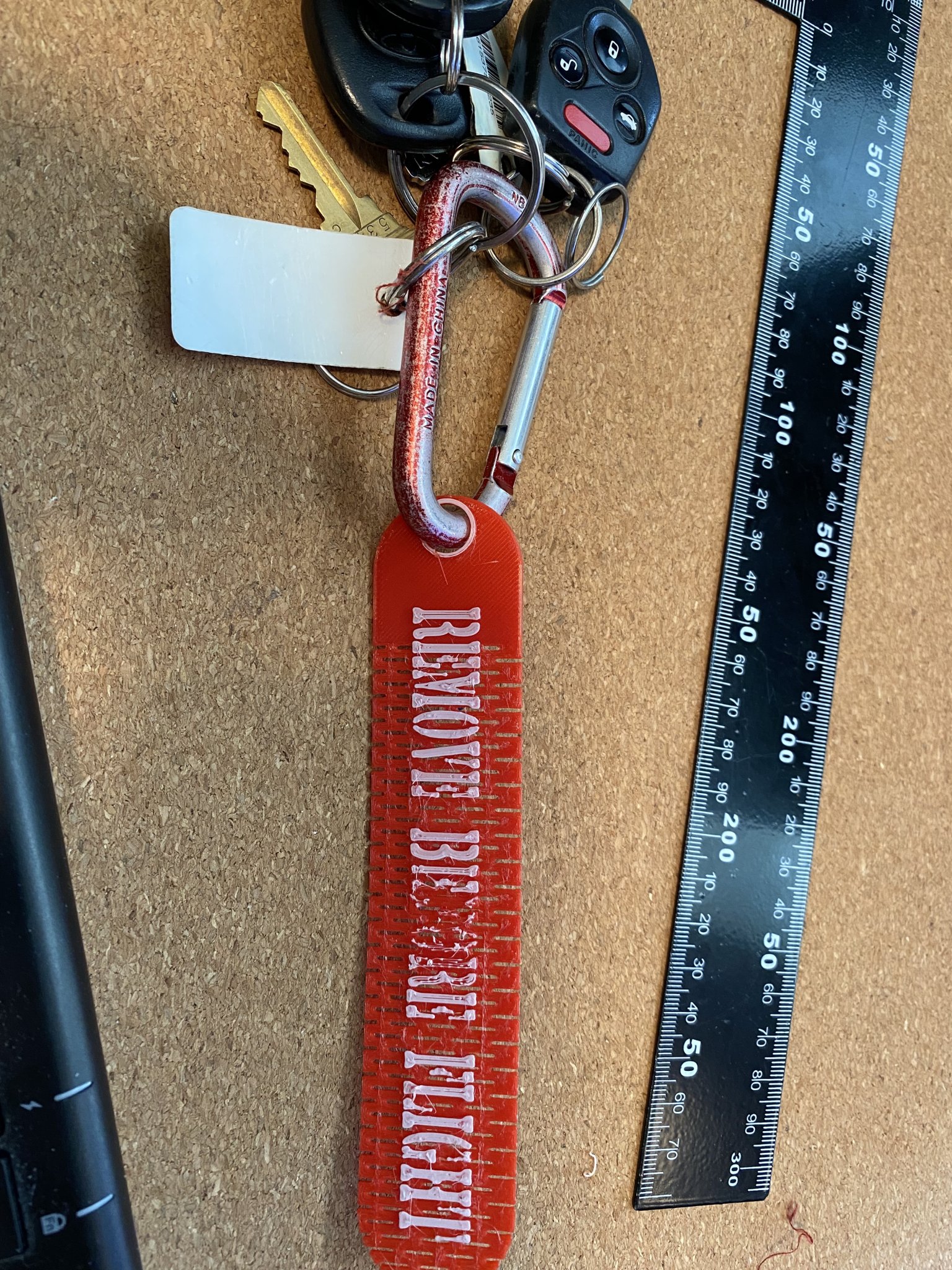 Thẻ chìa khóa linh hoạt "REMOVE BEFORE FLIGHT