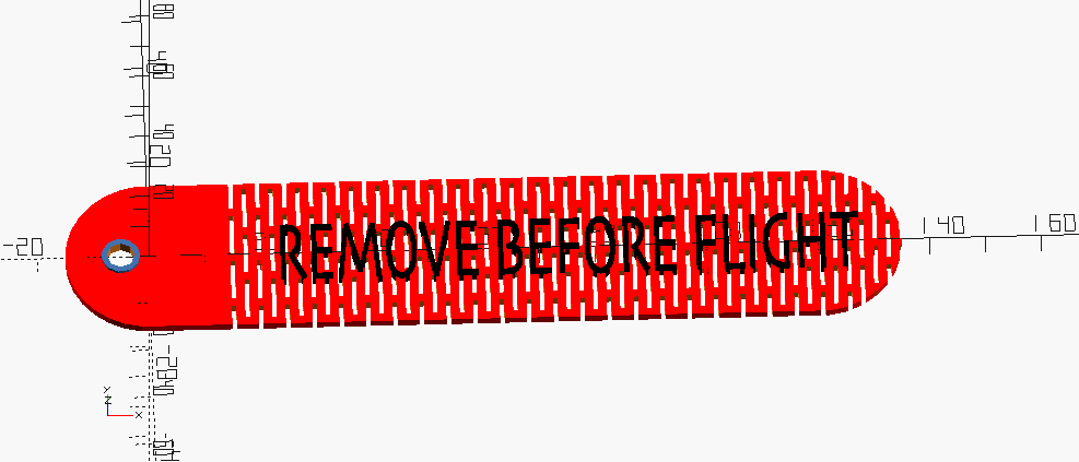 Thẻ chìa khóa linh hoạt "REMOVE BEFORE FLIGHT